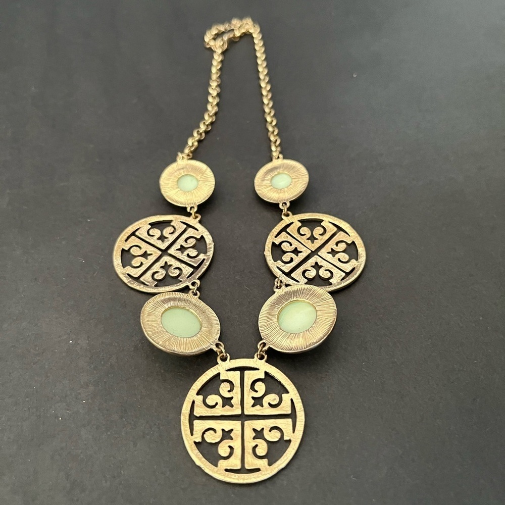 Isis Fashion Jewelry Blue and Golden Set - Picture 3 of 4